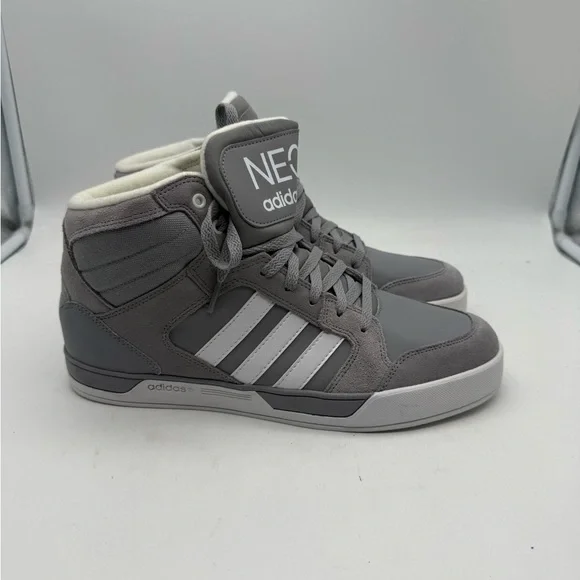 BRAND NEW 2012 Adidas NEO Upshur Basketball Gray High Tops G66472 Size 11 US - Picture 2 of 8